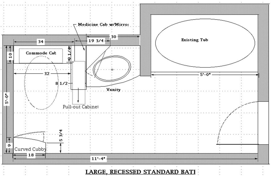 Bathroom blueprint